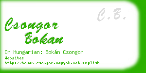 csongor bokan business card
