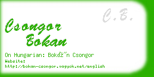 csongor bokan business card